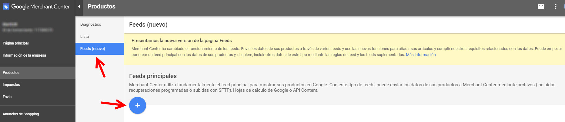 Subir producto a google merchant